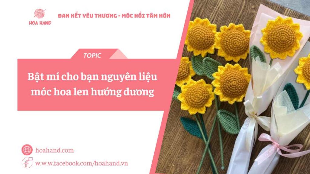 cách móc len hoa hướng dương